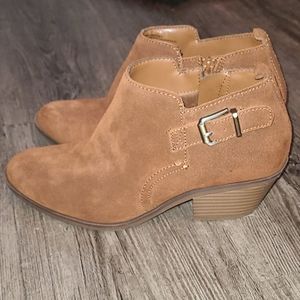 Brown bootie heels